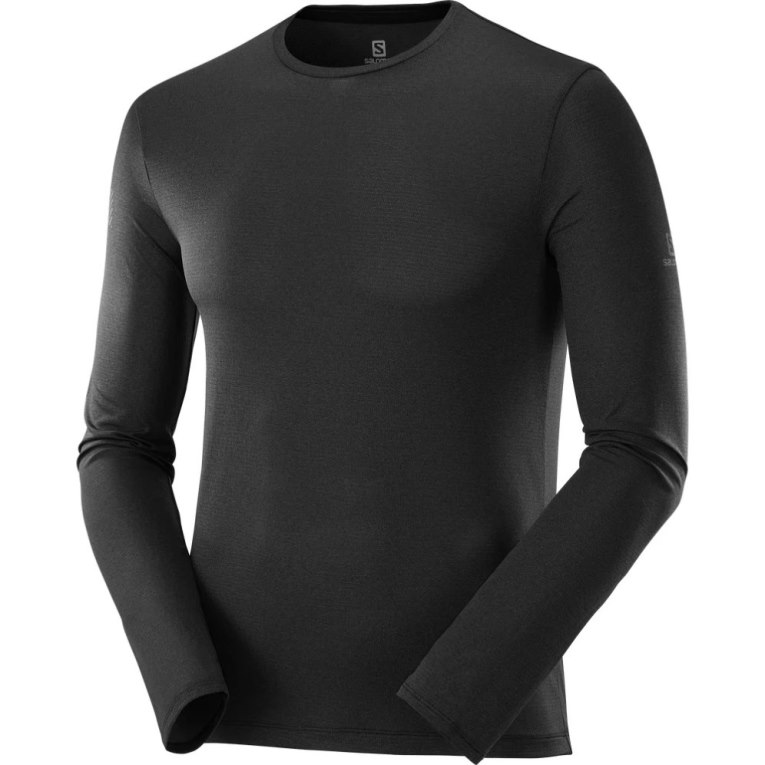 Camiseta Salomon Agile Long Sleeve Masculino Pretas | PT G41796